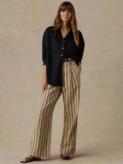 Summit Pleated Pant - Treeline Stripe
