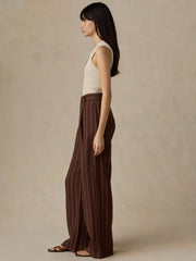 Sun Strider Linen Pleated Pant - Harbor Line Stripe