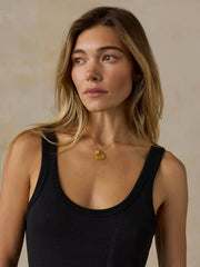 Sunwashed Organic Pocket Tank Dress - Black