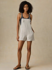 Sun Strider Linen Romper - Flax