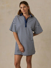 Recycled Cotton Knit Dress - Shadow Bay Stripe