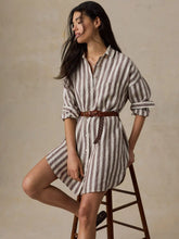 Laguna Linen Kova Shirtdress - Sandy Horizon Stripe