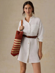Laguna Linen Kova Shirtdress - White