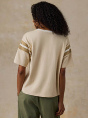Sport Jersey Throwback Tee - Summer Sand Varsity