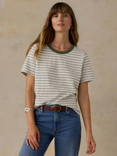 Sunwashed Regenerative Tee - Four Leaf Clover Mini Stripe