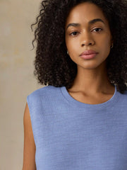 Sunwashed Organic Muscle Tank - Ocean Dusk