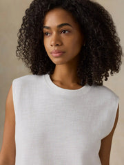 Sunwashed Organic Muscle Tank - White