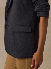 Inlet Knit Blazer - Black Sky Melange