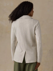 Inlet Knit Blazer - Light Oatmeal Melange