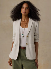 Inlet Knit Blazer - Light Oatmeal Melange