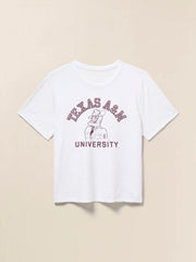 Texas A&M Sunwashed Regenerative Tee - White