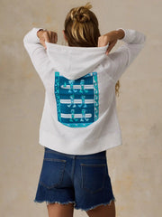 Faherty x Surfrider Sunwashed Organic Hoodie - White