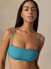 Riptide Top - Sea Blue Stripe