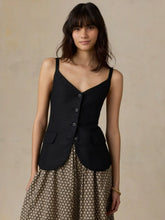 Sun Strider Linen Milo Vest - Black