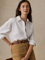 Coastal Poplin Relaxed Shirt - White