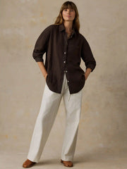 Laguna Linen Relaxed Shirt - Demitasse