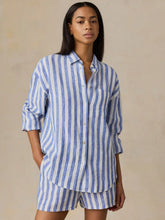 Laguna Linen Relaxed Shirt - Coastal Calm Stripe
