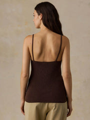 Miramar Linen Sweater Cami - French Roast