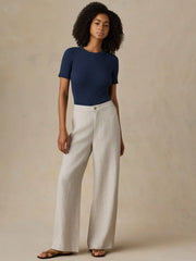 Miramar Linen Mini Rib Tee - Spellbound