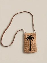 Straw Palm Crossbody - Toasted Natural