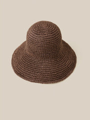 Women's Straw Sun Hat - Chocolate