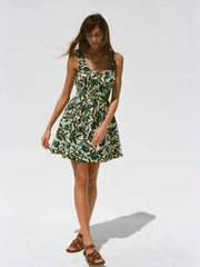 Montecito Linen Mini Dress - Tropics