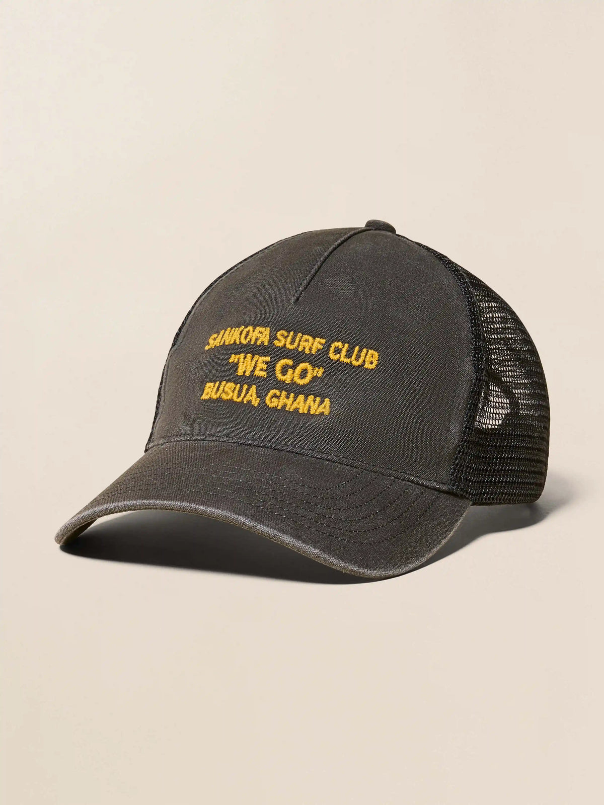 Sankofa Trucker Hat - Mountain Black