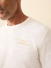 Nazare Sunwashed Organic Crew - White
