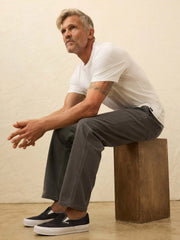 Nazare Sunwashed Pocket Tee - White