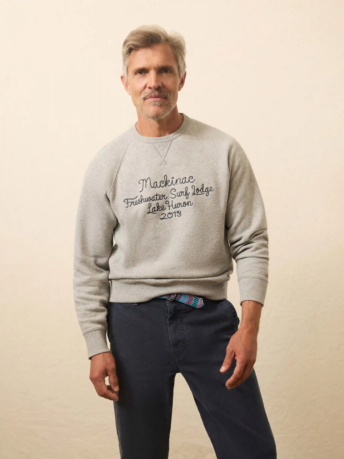 High Standard Fleece Graphic Crewneck - Silver Ash Heather