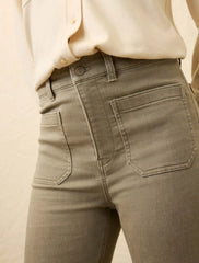 Stretch Terry Patch Pocket Ankle Pant - Coastal Sage