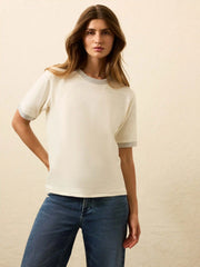 Sunwashed Slub Camp Tee - Egret