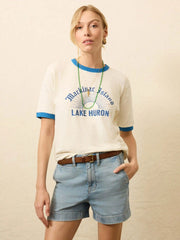 Sunwashed Slub Camp Tee - Lake Huron