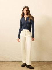 Paradise Pointelle Henley - Blue Nights