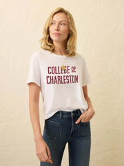 College of Charleston Sunwashed Essential Tee - White