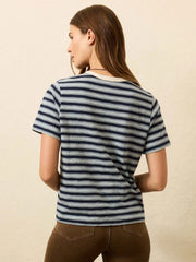 Sunwashed Regenerative Tee - Harbor Haze Stripe