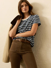 Sunwashed Regenerative Tee - Harbor Haze Stripe