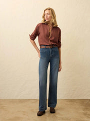 The Heirloom Portuguese Flannel Relaxed Shirt - Cliff Walk Stripe