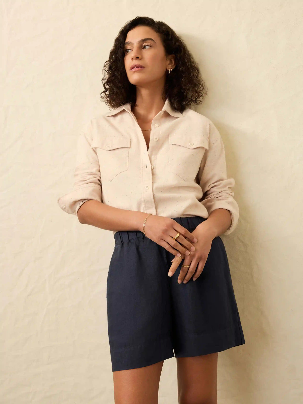 The Heirloom Portuguese Flannel Overshirt - Dune Nep
