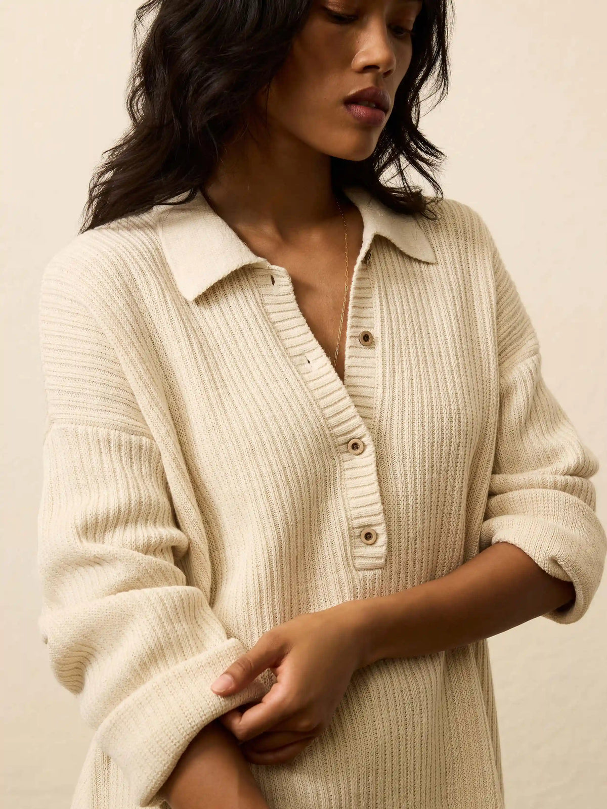 Miramar Linen Relaxed Polo - Summer Sand
