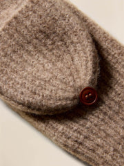 Alpaca Cozy Pop Top Mitten - Toffee