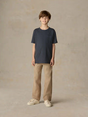 Big Kids Sunwashed Regenerative Pocket Tee - Dune Navy