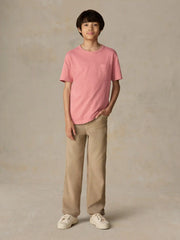 Big Kids Sunwashed Regenerative Pocket Tee - Faded Flag