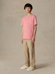 Big Kids Sunwashed Regenerative Pocket Tee - Faded Flag