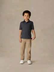 Little Kids Sunwashed T-Shirt Polo - Dune Navy