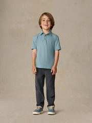 Little Kids Sunwashed T-Shirt Polo - Stormy Lake