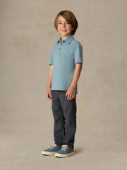 Little Kids Sunwashed T-Shirt Polo - Stormy Lake