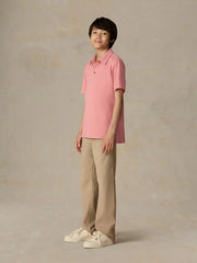 Big Kids Sunwashed T-Shirt Polo - Faded Flag