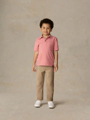 Little Kids Sunwashed T-Shirt Polo - Faded Flag