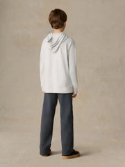 Big Kids Sunwashed Organic Hoodie - Light Grey Heather